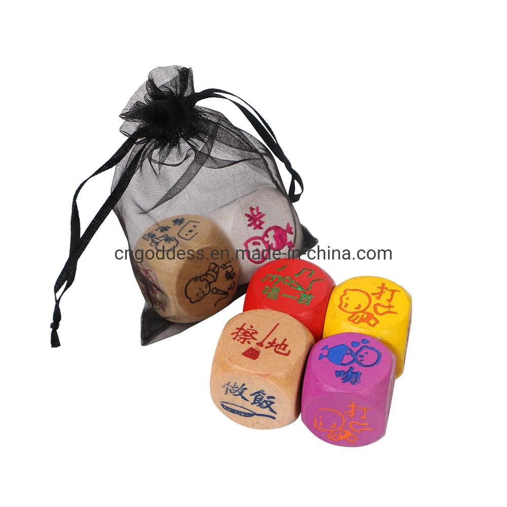 Classical Design Round Corner Wooden Dice for Board Game