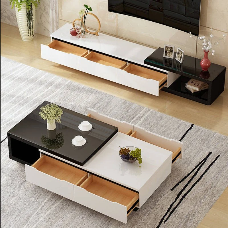 Simple Design Colorful Wooden Wholesale/Supplier Furniture TV Stand Wooden Furniture TV Cabinet Coffee Table Living Room Furniture