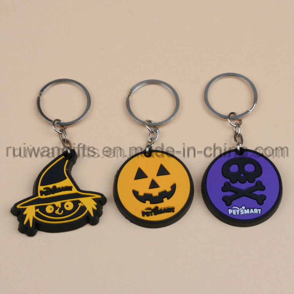 Promotion 3D Rubber Silicone Keychain in Halloween Styles