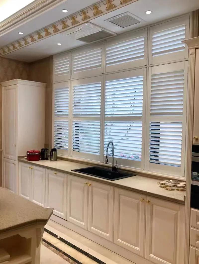 Waterproof PVC Plantation Shutters with Elegant Design for Bathroom