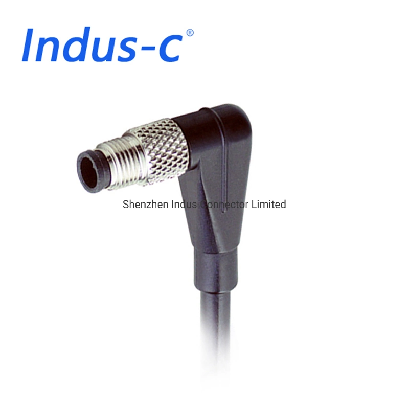 IP67, IP68 IP69K водонепроницаемая куртка с PVC или PUR колено 3pin штекер M5 кабель в сборе