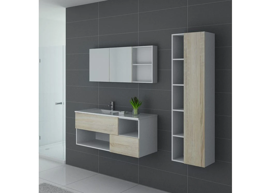 Wall Hung Bathroom Cabinet Vanity 120cm Bathroom Furniture Set with 1 Washbasin