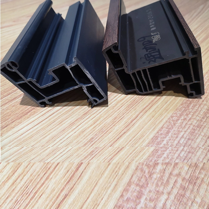 Black Color UPVC Windows Profiles