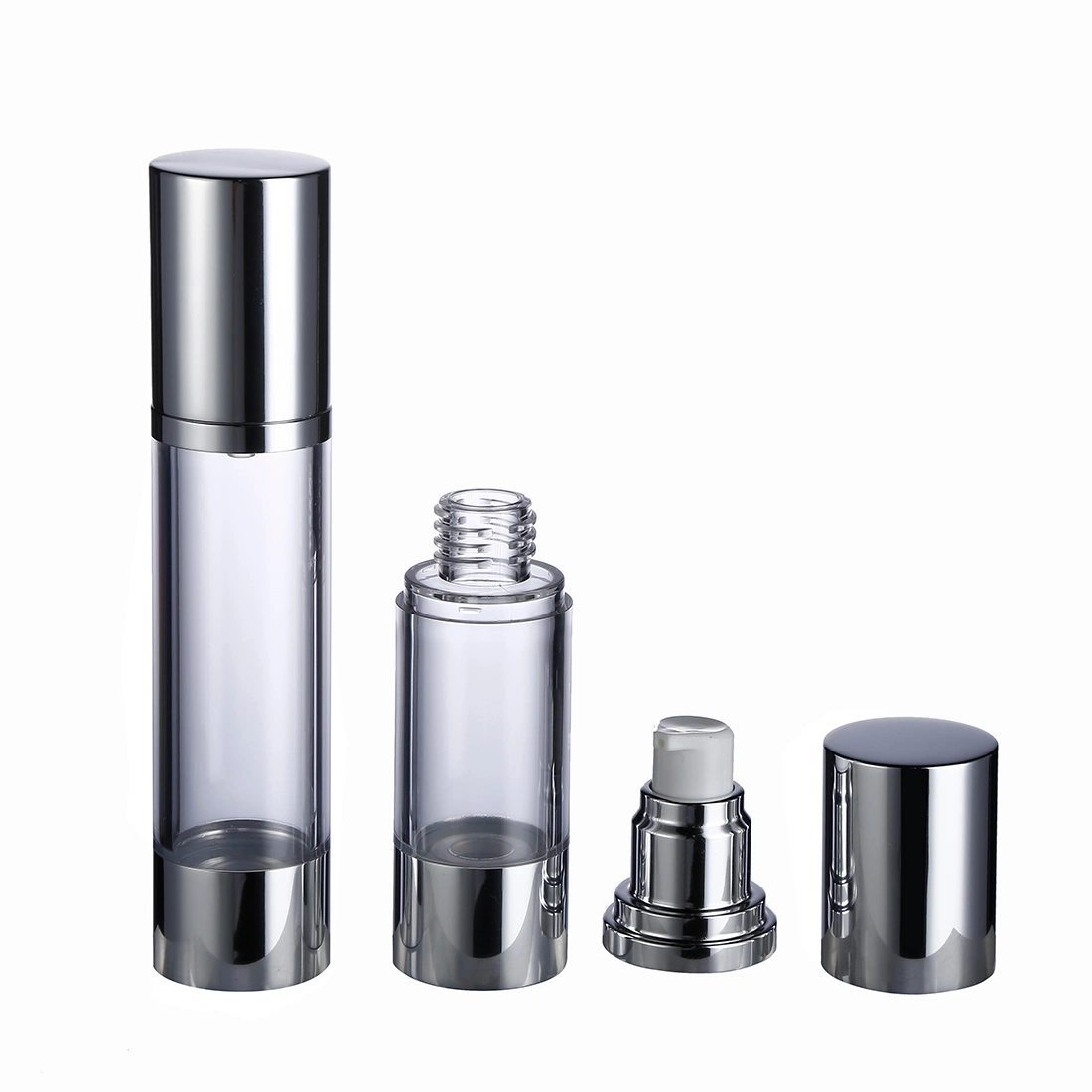 Factory Plastic Cylinder 33mm Fine Mist Spray Cream Pump Bottle 15ml 30ml 50ml Luxury as ABS Vacuum Airless Pump Bottles