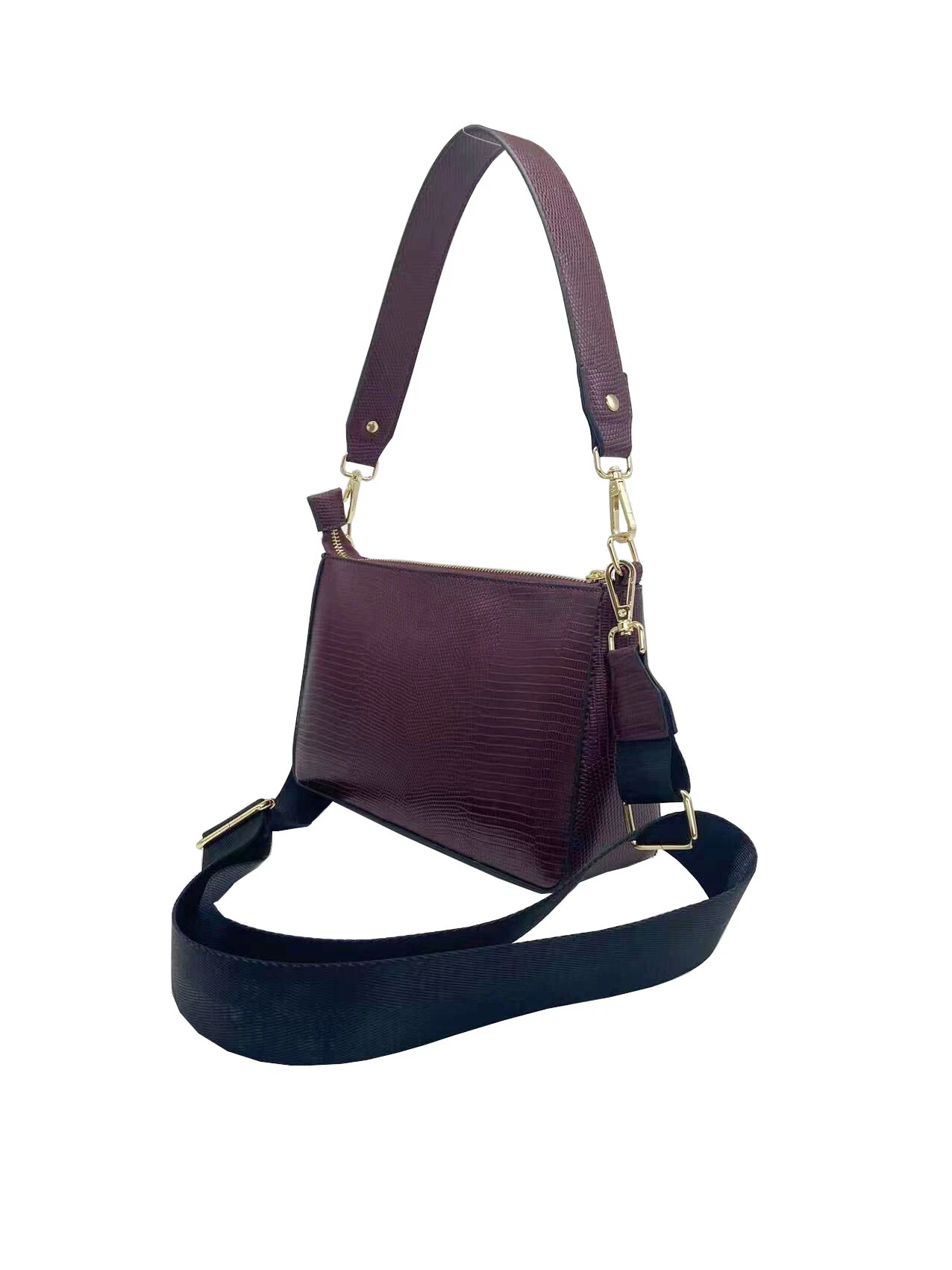 Lizard PU Leather Shoulder Handbag