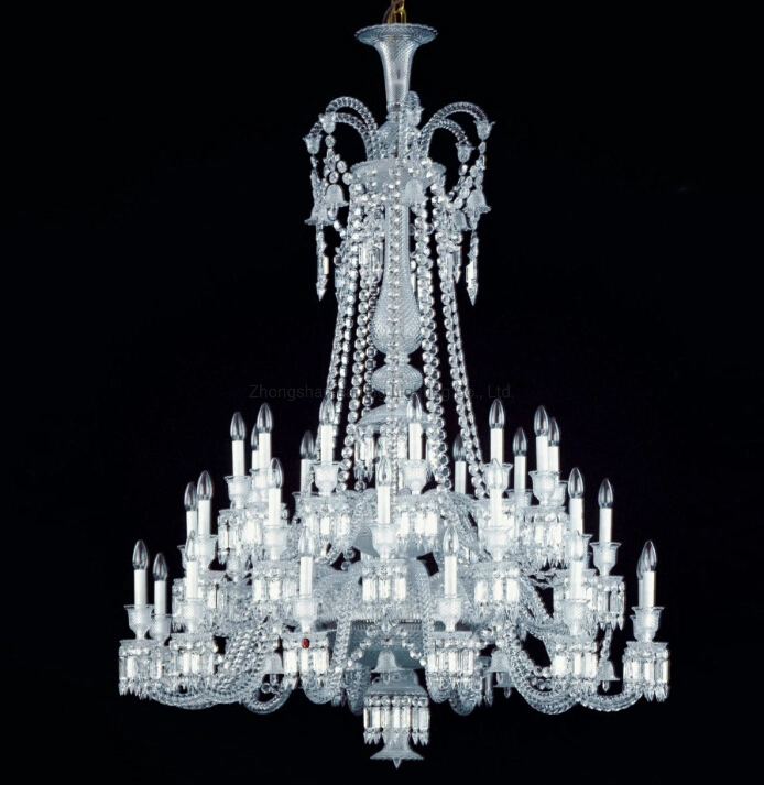 36 Light New Design Baccarat Large Crystal Candle Hanging Lights Decoration Ceiling Lamp Chandelier