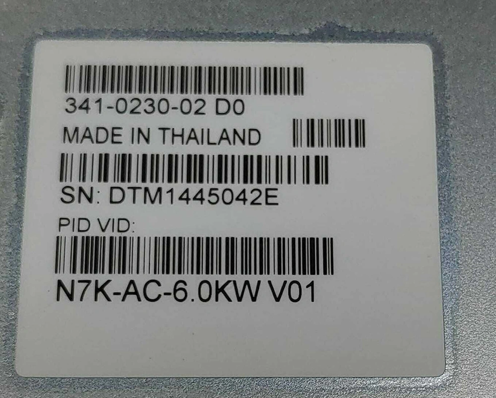 Cisco N7K-AC-6.0kw Nexus 7000 - Módulo de alimentación de CA de 6.0kw Contacto