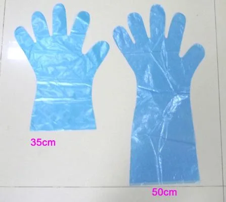 Desechables de alta calidad de HDPE LDPE/Venterinary guantes