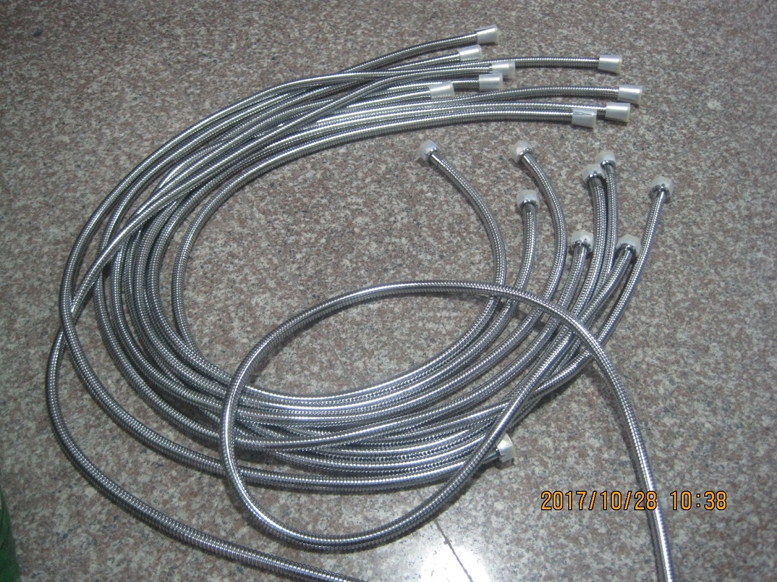 Stainless Steel Flexible Shower Hose, EPDM, Brass Nut, Chromed Finishing, Acs Approval