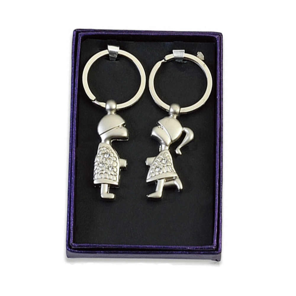 Hot Sale Metal Keychain Souvenir Gift for Lovers Custom Heart Keychain
