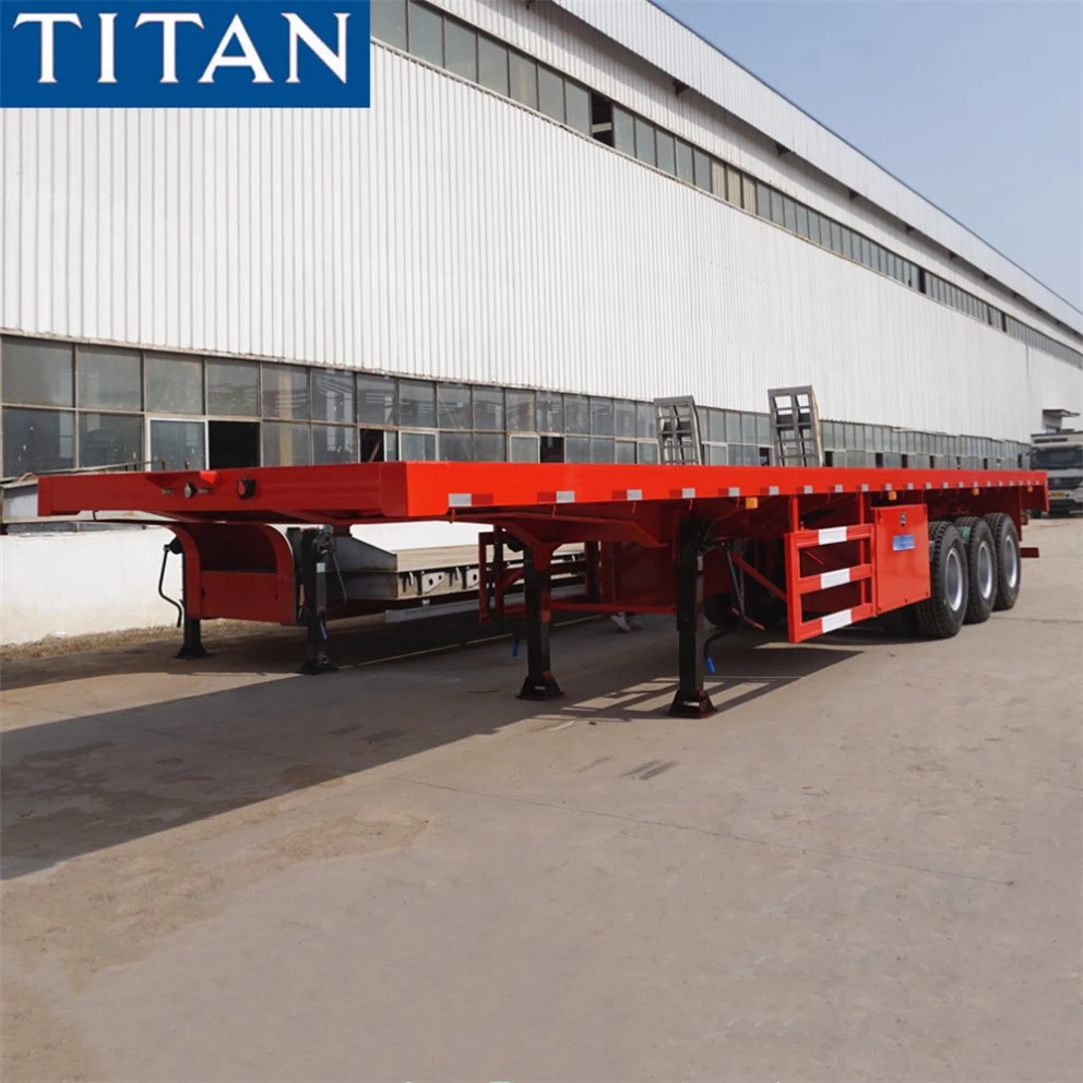Titan Contenedor 20/40/Utilidad/carga de la plataforma/plana/lateral/valla de cama plana Camión Tractor remolque semi