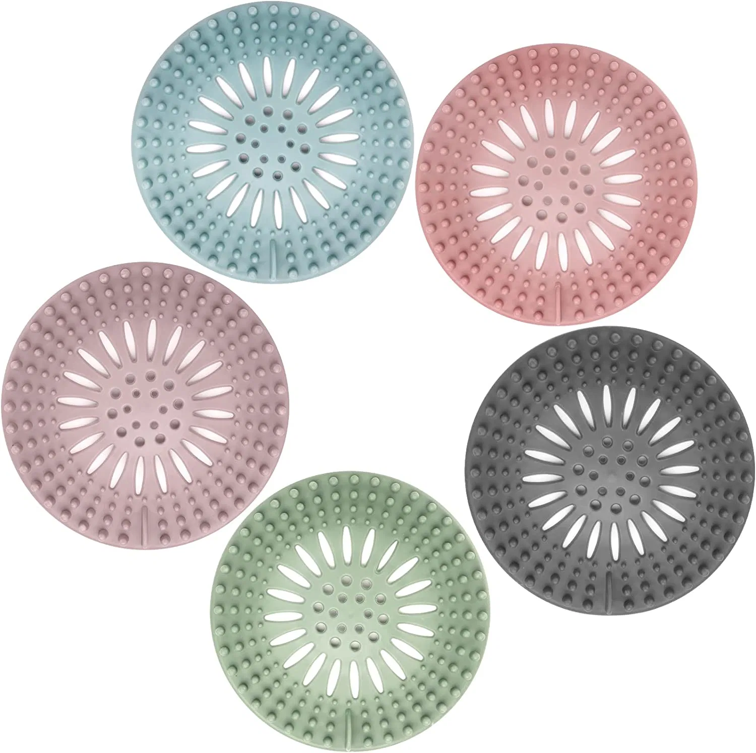 Bathroom Kitchen Apartment Hair Collector Durable TPR Hair Collector Shower Drain Cover Silicone Filter