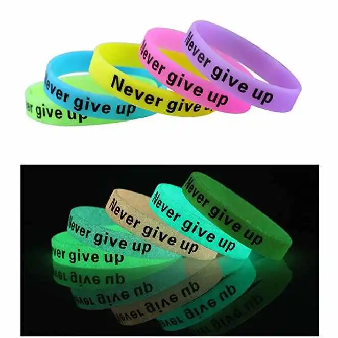 Green Sport Luminous Silicone Glow in Dark Bracelet