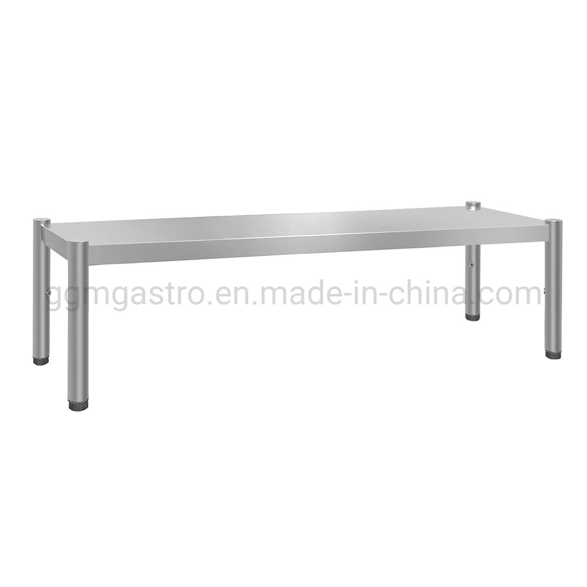 OEM Commercial Kitchen Furniture Aço inoxidável Kitchen Table Top shelf