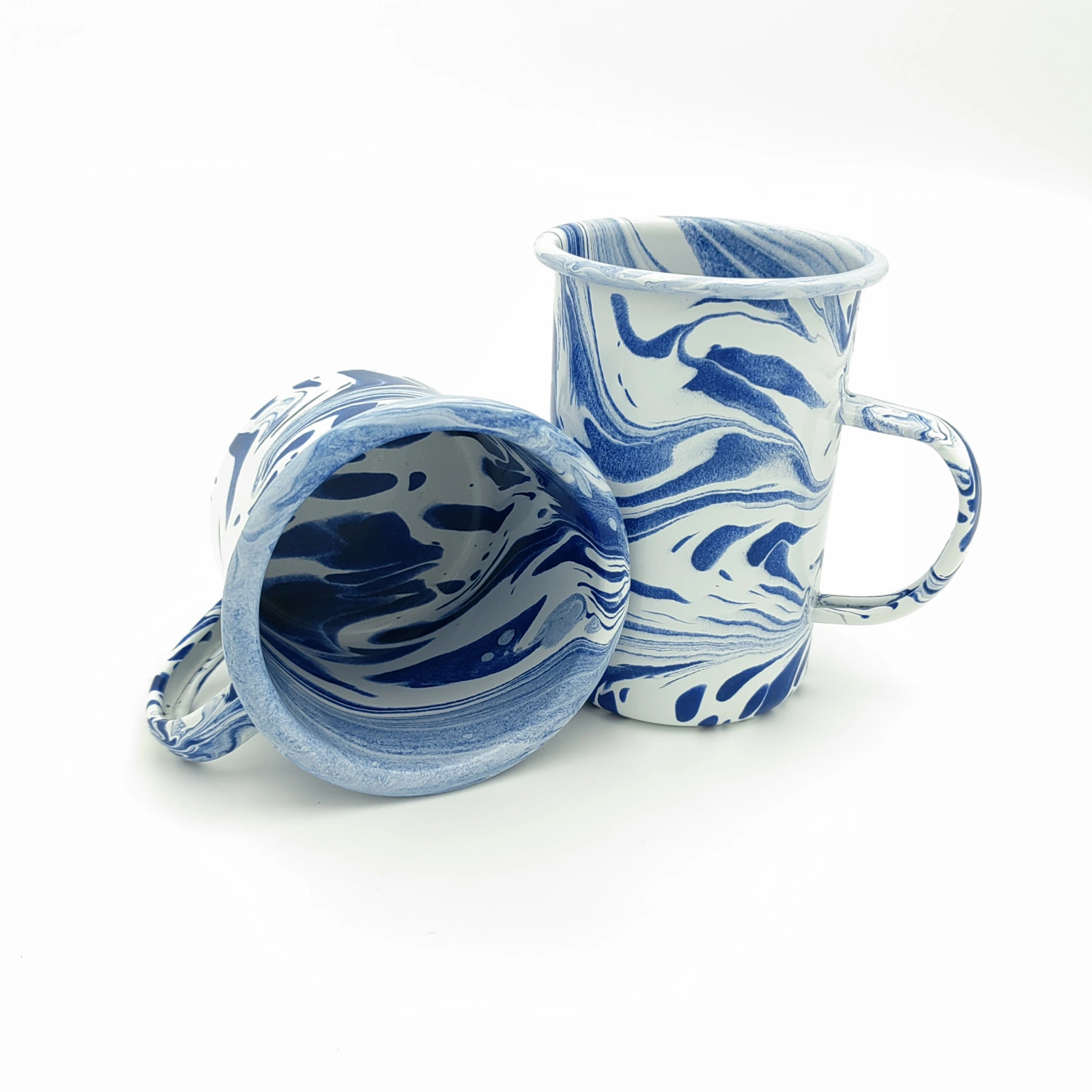 Enamel Marbled Cup Set Metal Coffee Mugs Water Enamel Mug Set