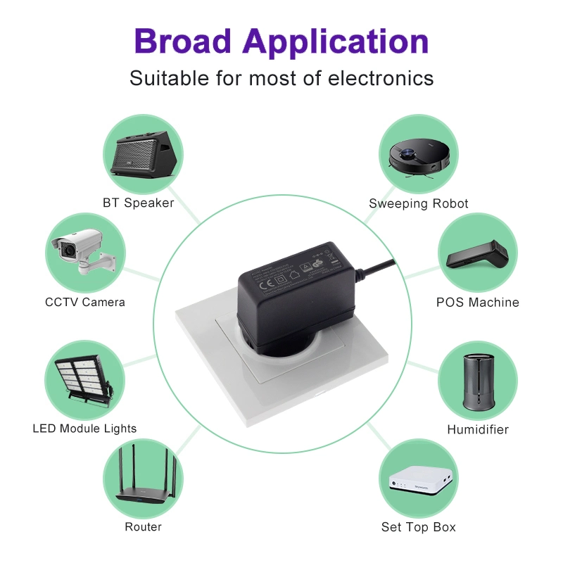 Free Sampels 9V 2A AC/DC Power Adapter CE GS Ukca FCC cUL UL PSE Kc Kcc SAA C-Tick Power Supply AC Adapter