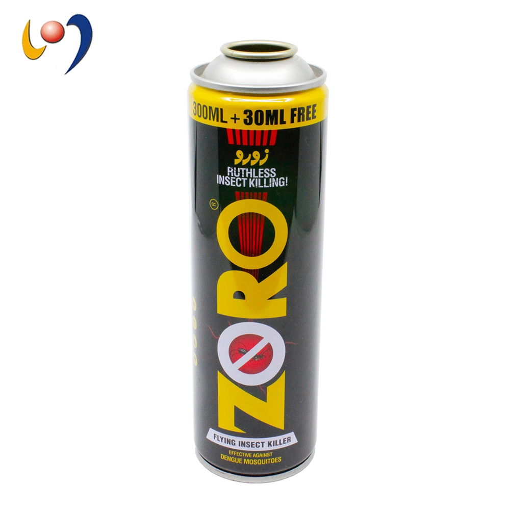 Customized Empty Cmyk Tinplate Aerosol Insecticide Spray Can for Pesticide Refilling