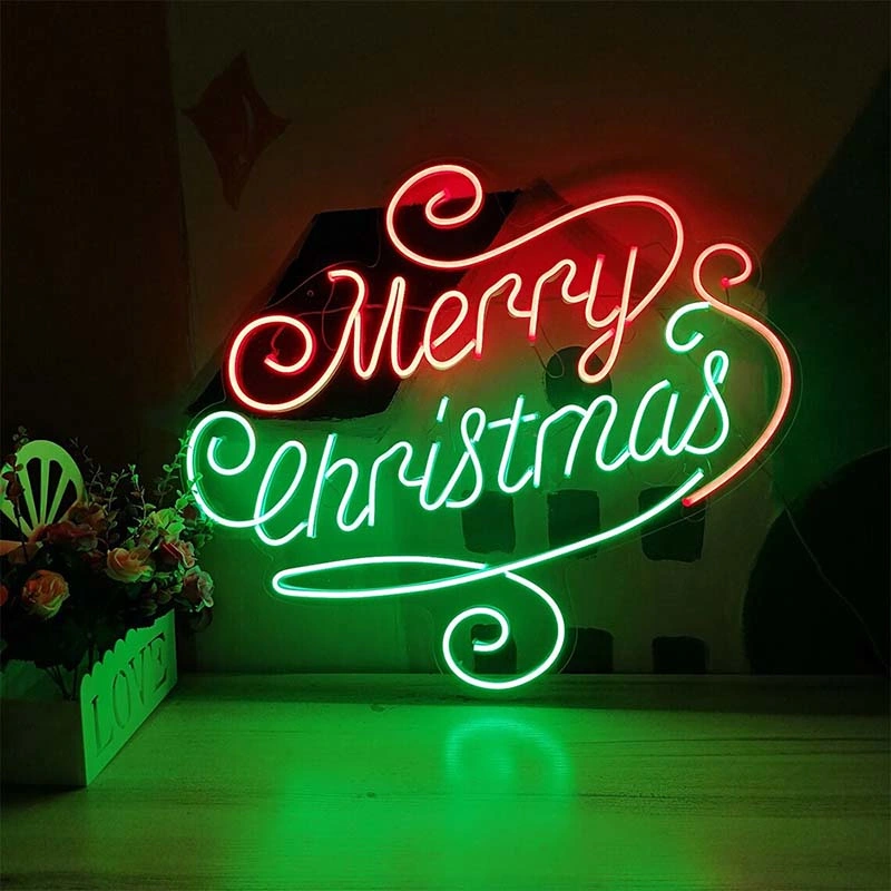 New Arrival Merry Christmas Light Outdoor Indoor Decoration Neon Sign