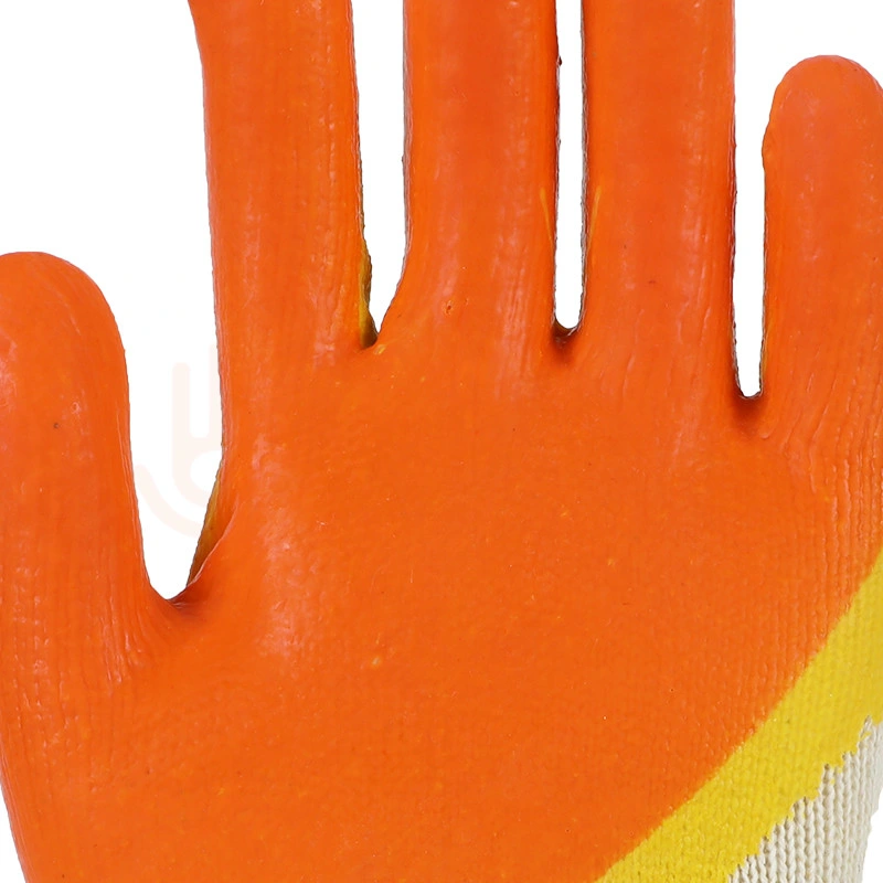 Fabrik Direkt Baumwolle Handschuhe Glatte Latex Gummi Palm Beschichtet Rau Grip-Sicherheitshandschuhe