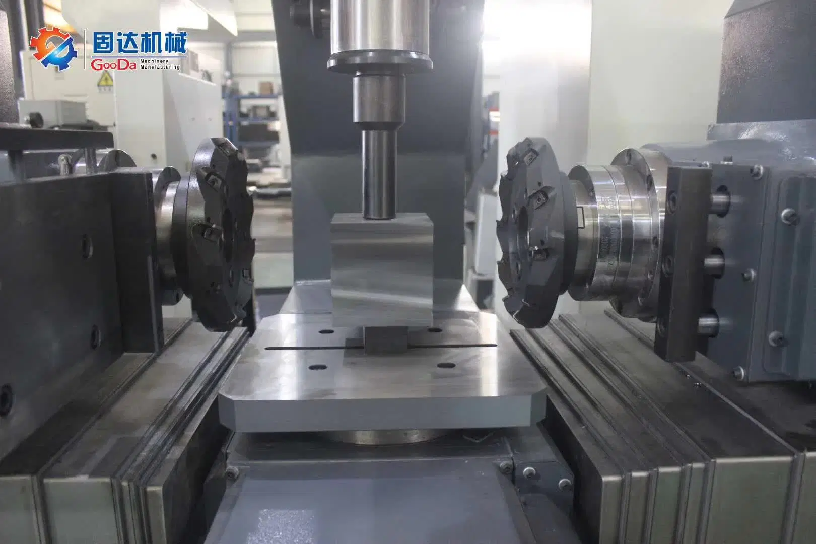 CNC Duplex Milling Machine-Double Sides Milling Machine-Two Spindle Milling Machine-Automatically Rmove Chips-Automatically Measure