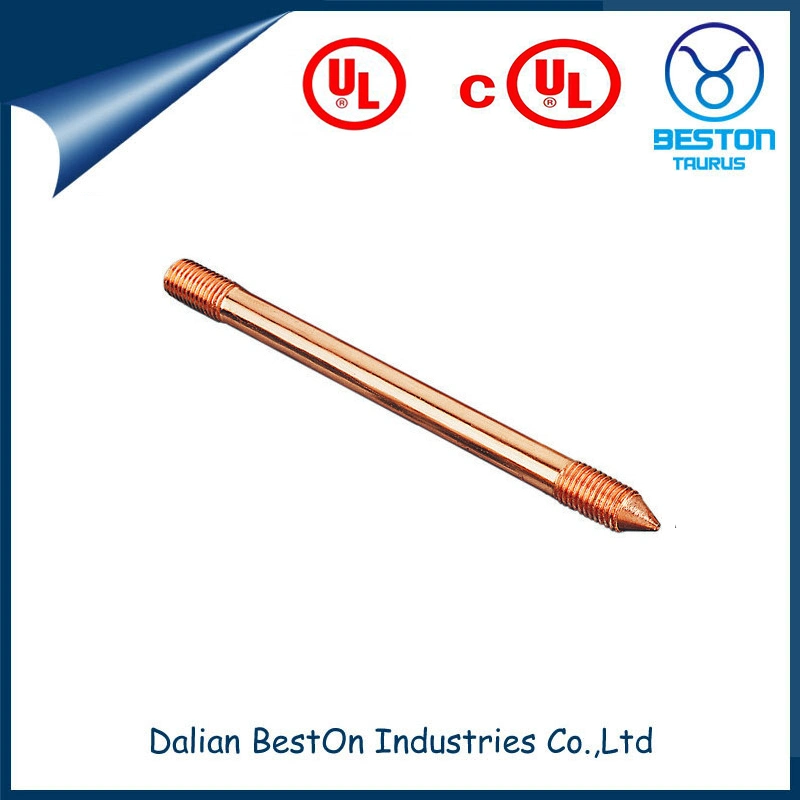 High quality/High cost performance Production UL Listed Solid Copper Bonded Earth Rod Ground Earthing Rod Price Copperweld Clad Steel Ground Rod for Earthing System Material UL 467