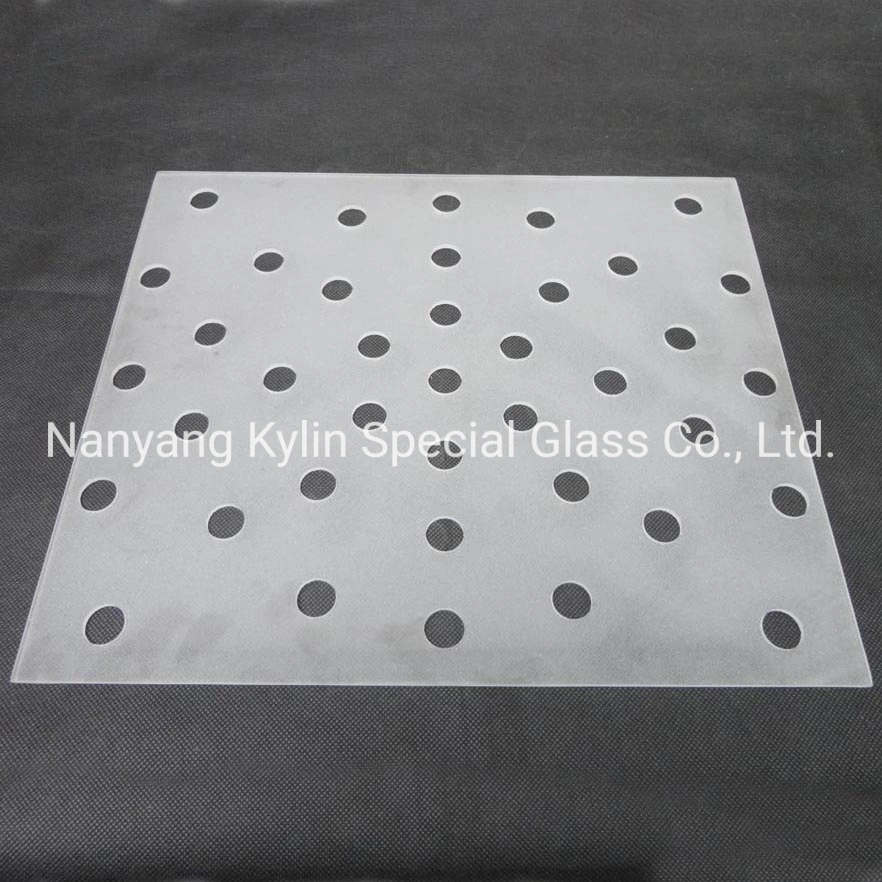 Customized Shape Transparent Quartz Glass Plate Borosilicate Glass Panel with Hole