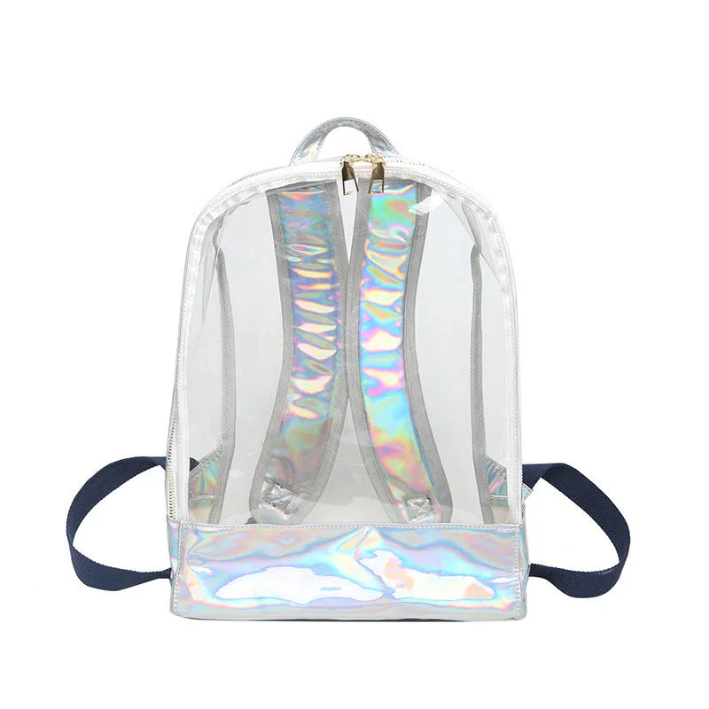 Xianghui Custom Logo Rainbow Backpack Laser Waterproof Student Bookbag Backpack