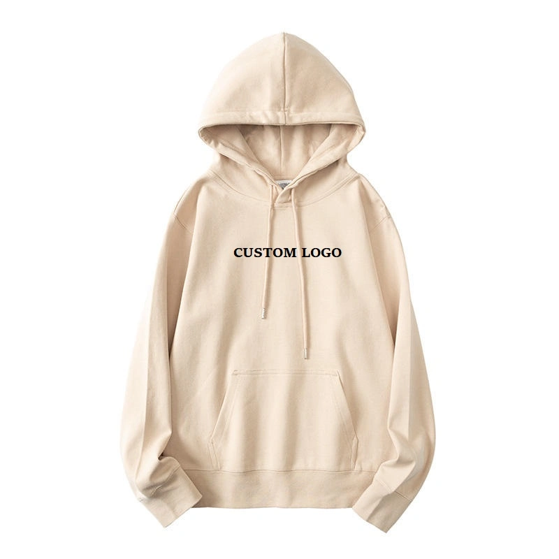 Hot Selling New Versatile Loose Hooded Sweatshirt Couples Hoodies Solid Color Thick Oversized Drop Shoulder Hoodie