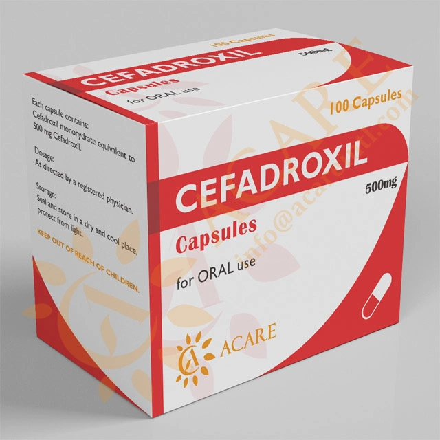 Agentes de exportação de medicamentos Cefadroxil Capsules 500mg; 250mg