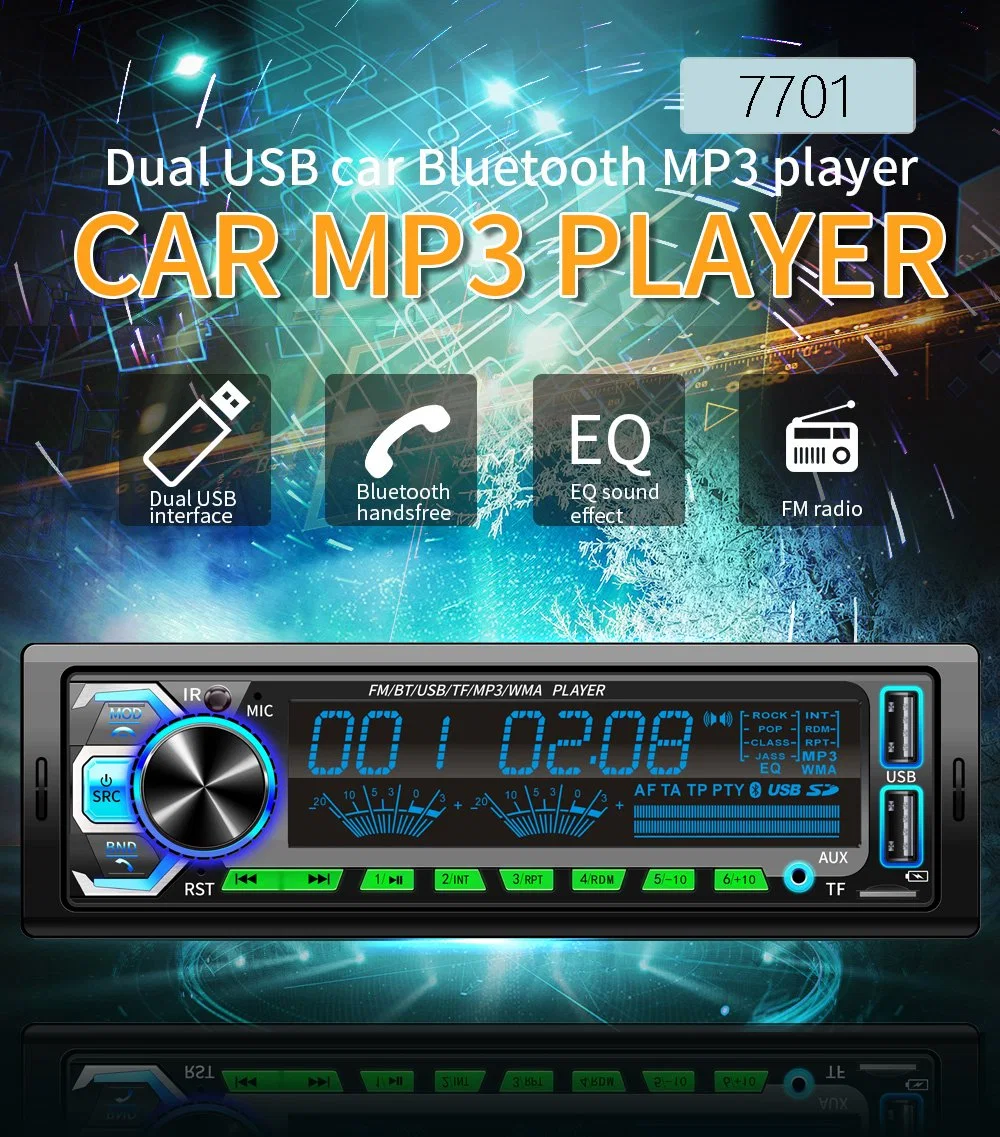 Alquiler de Coche Multimedia 1 DIN Reproductor de MP3 Reproductores de Audio con manos libres