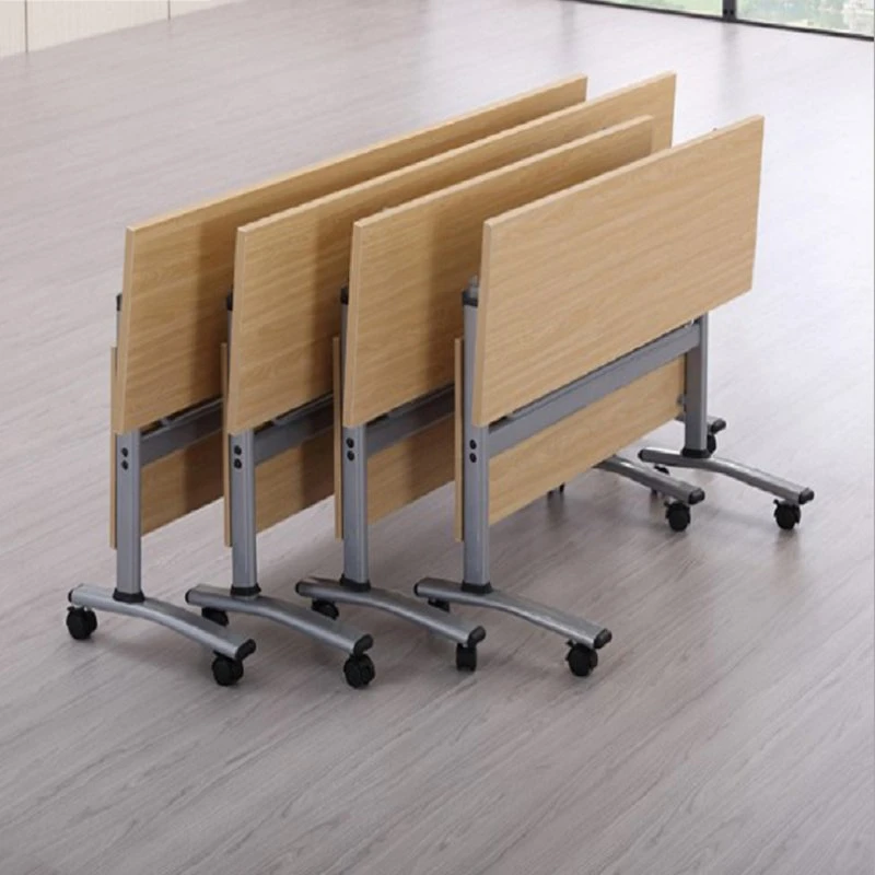 Office Meeting Training Folding Study Table Folding Desk with Wheels