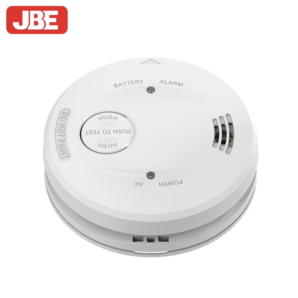 Jbe White High Sensitivity Photoelectric Hardwired Wireless Smoke Alarm