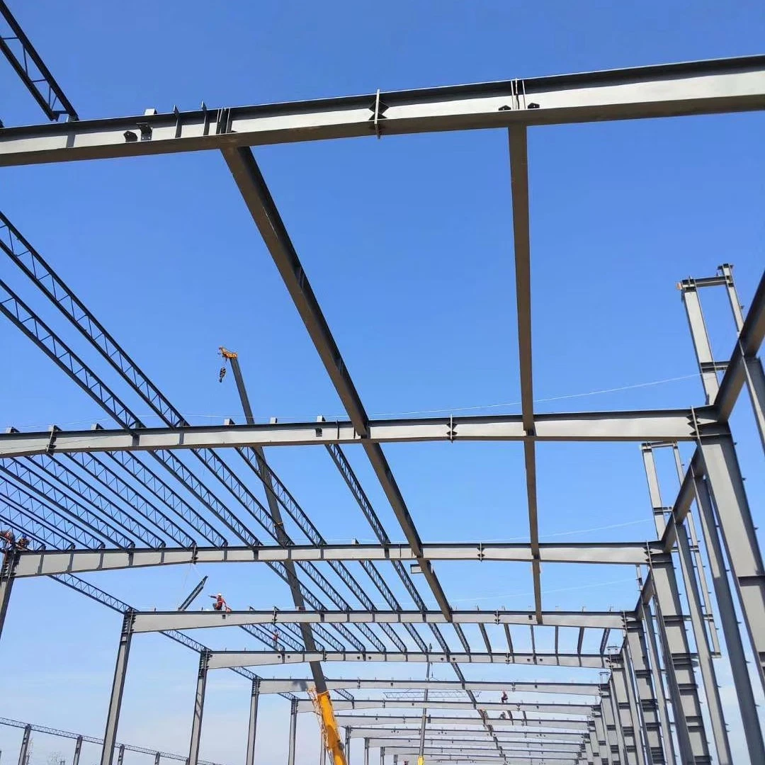 Large Span Prefabricated Steel Structure Logistics Warehouse Steel Buildings Steel Building Construction