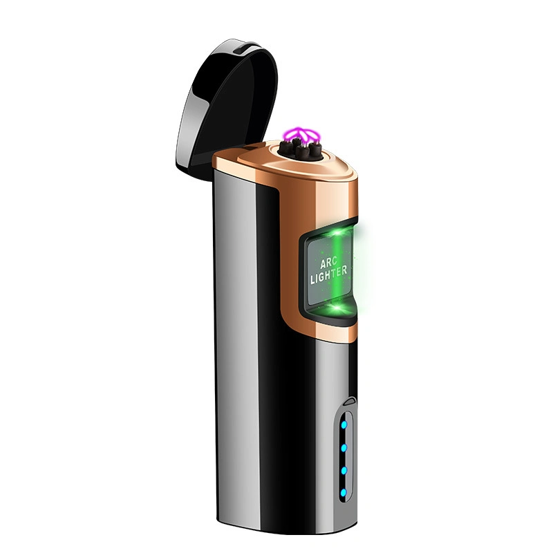 New Laser Touch Screen Power Display USB Rechargeable Arc Lighter