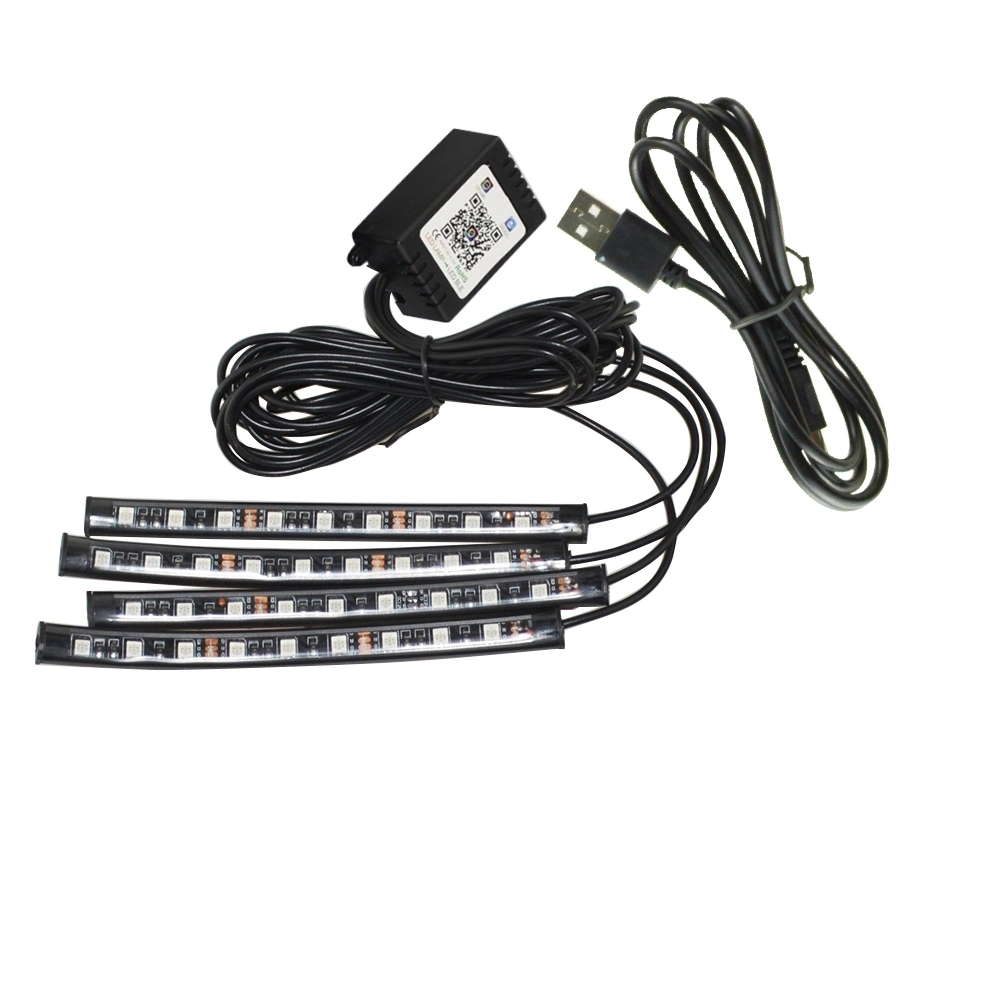 Car Light Accessories SMD RGB Interior Light Strips Atmosphere APP Control RGB LED Interior Light