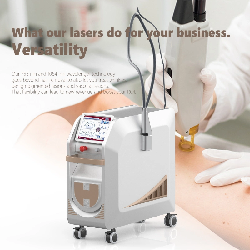 Beauty Salon Gerät Alexandrite 755nm Long Pulse ND YAG Alexandrite Laser Haarentfernung