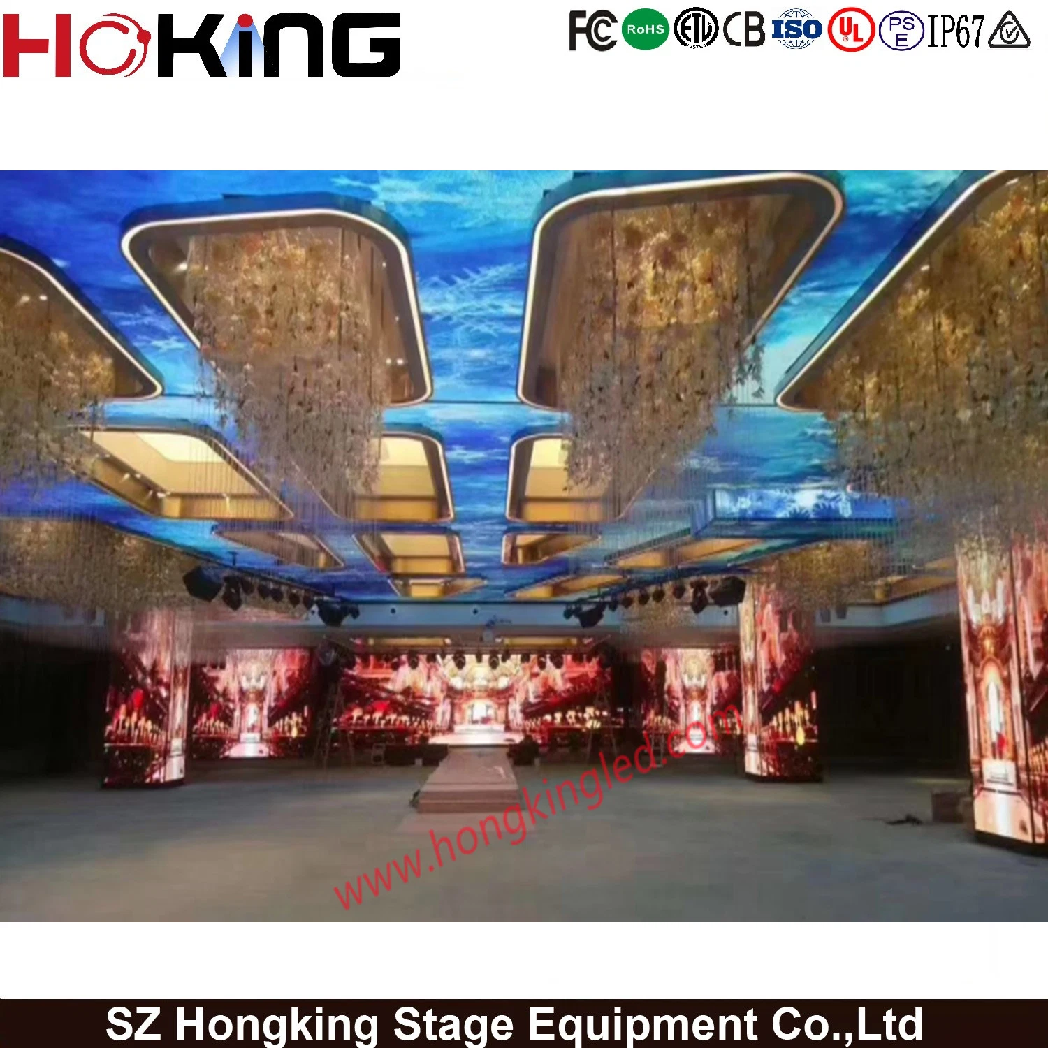 Hotel Equipment Indoor P5 for Far View Distance LED Billboard