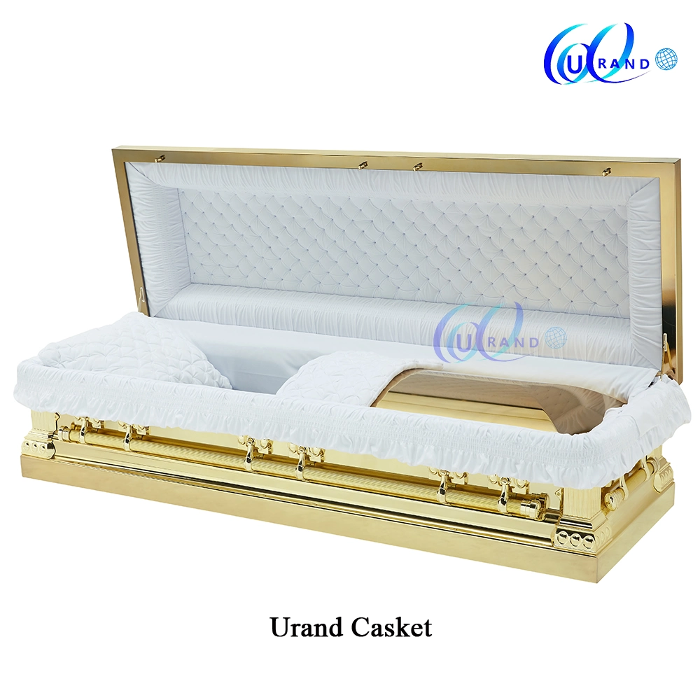 28'', Gasketed, Mirror Gold Mirror Metal Casket