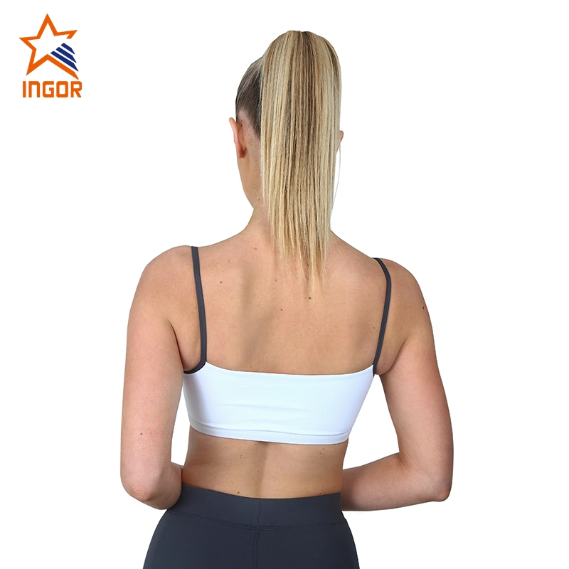 Womens Latest High quality/High cost performance White Camisole Sports Bra Custom