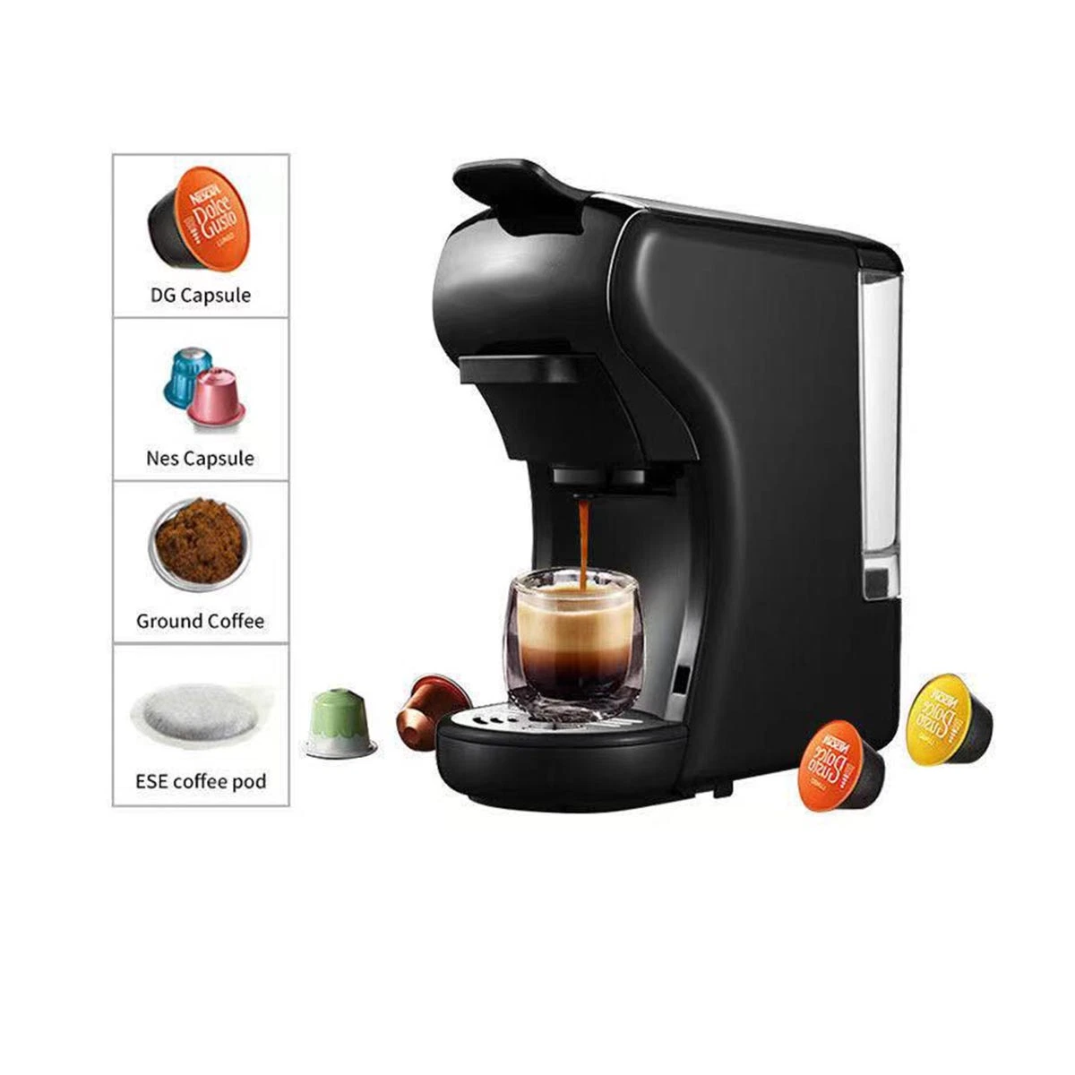 Kaffeemaschine Automatische Drip Kaffeemaschine Haushalt Kalt Brühkaffee Maschinenabdeckung Kaffeekocher für Home Office