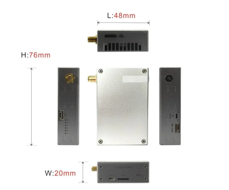 5km Transmisor y receptor de datos de vídeo UAV