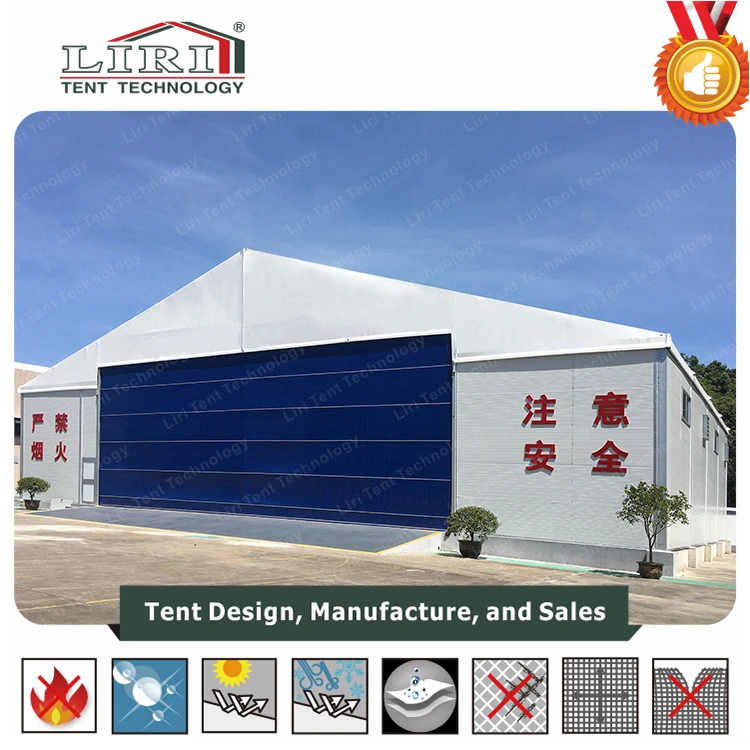 20m Span Aircraft Hangars with Inflatable Roof System and Sandwich Walls for Sale