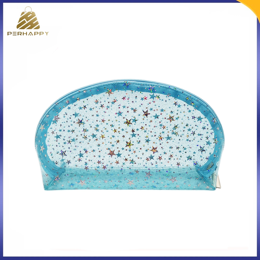 Popular Dream Color PVC TPU Waterproff Bag with Star Design Wash Travel Cosmetic Bag