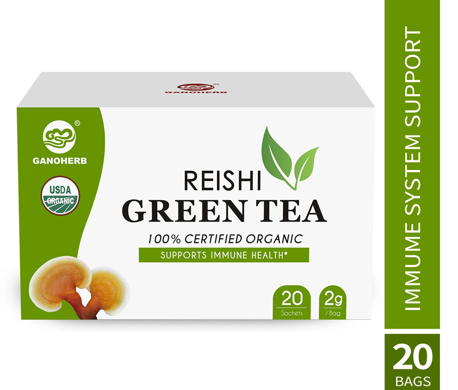 Wholesale Chinese Herbal Reishi Green Tea Ganoderma Health Chinese Green Extrait de thé poudre organique