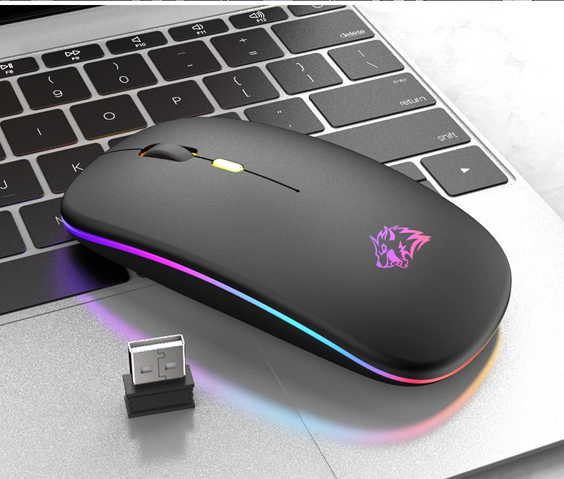 Luminous Wireless Mouse Rechargeablelaptop Office Mouse Factory Multi-Mode Connection with 2.4gmouse