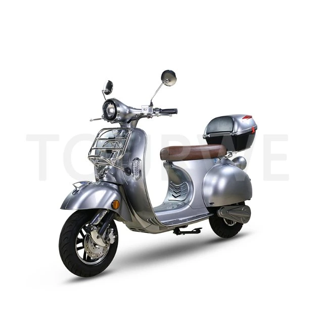 Lady Style Classic Vespa EEC 72V40ah Removable Lithium Battery Electric Scooter Big Wheel Hydraulic Brake 3000W Motor