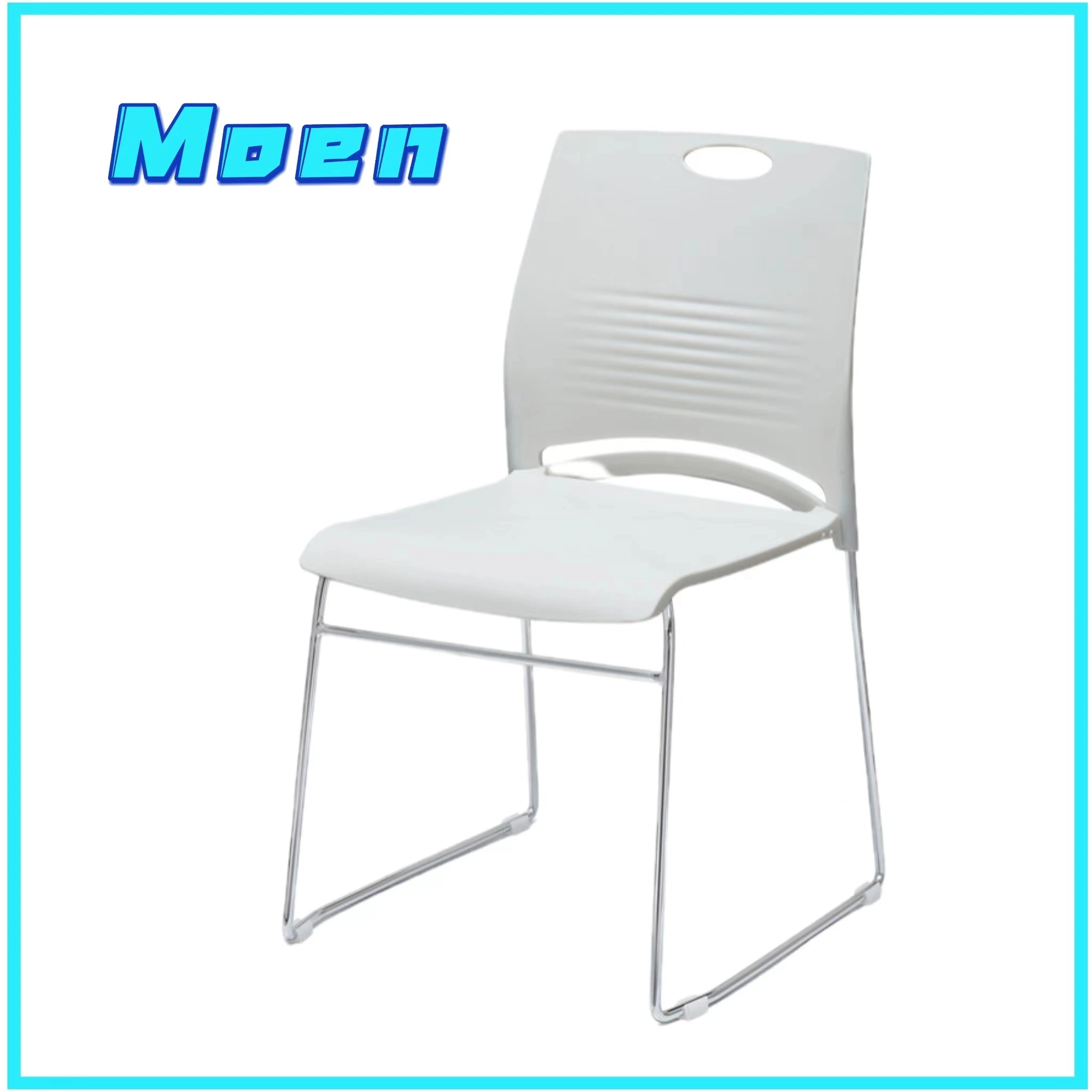 Multi Color Home Furniture Plastic Metal Armless Chair with Solid Steel Frame