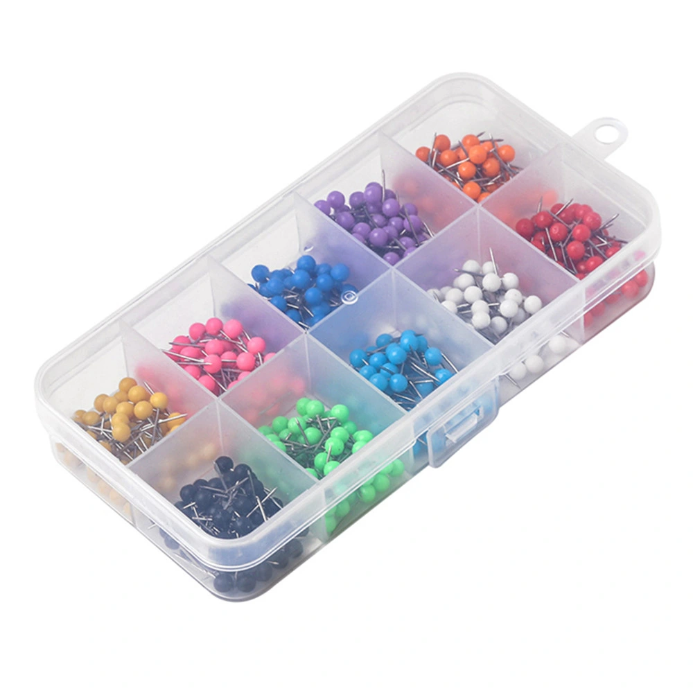 Multi-Colored Plastic Round Ball Head Map Pin