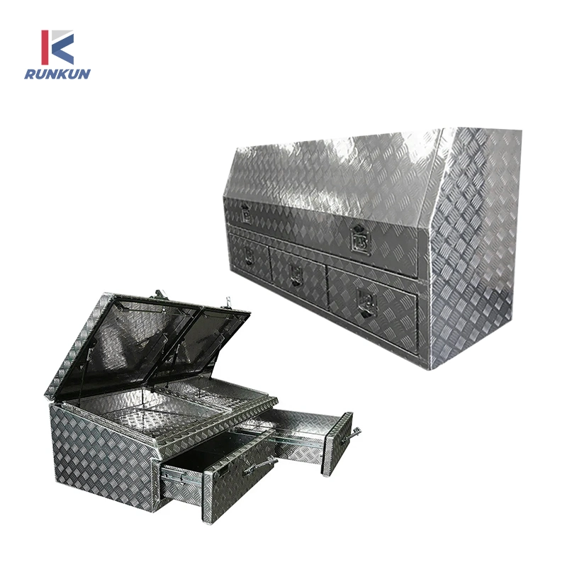 Suitable for Pickup Truck, RV Patterned Aluminum Panel Storable Tool Box