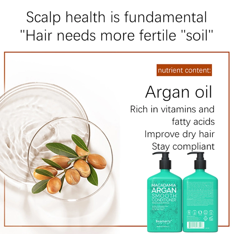 Beamarry Wholesale/Supplier Cosmetics Private Label OEM ODM Professional Hair Care Macadamia Argan Oil Smooth Conditioner